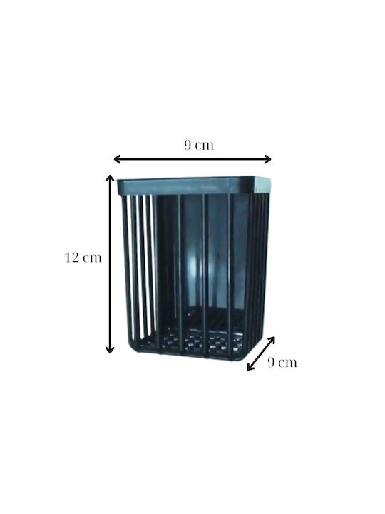 Femmit Adhesive Toothbrush Holder & Bathroom Organizer 2 Pieces – No Drilling Multifunctional Wall Organizer Oral-b Combs Razors & Kitchen – Black Abs Plastic