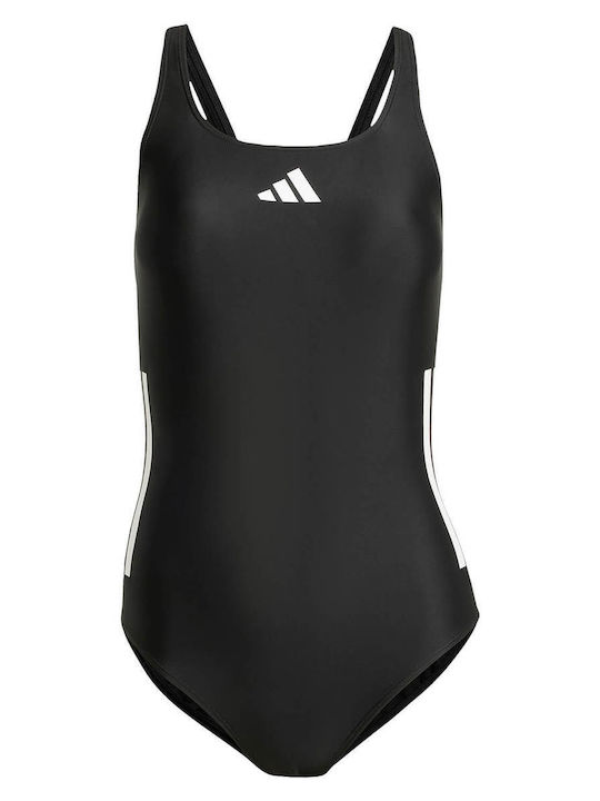 3-Stripes Αθλητικό Ολόσωμο Μαγιό Μαύρο