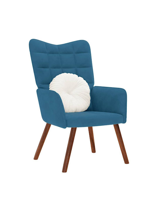Ohrensessel Samt Blue 61.5x69x95.5cm