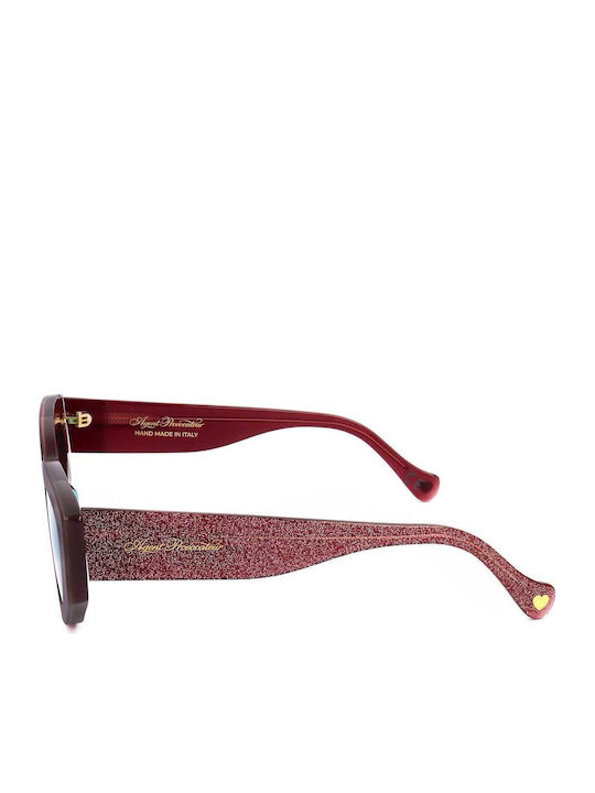 Agent Provocateur Unisex Γυαλιά Ηλίου με Μπορντό Σκελετό και Γαλάζιο Φακό