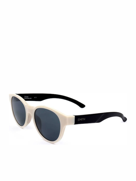 Smith Unisex Γυαλιά Ηλίου με Μπεζ Σκελετό και Μπλε Φακό