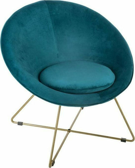 Πολυθρόνα A-S Evan 76x62.5x73.5cm Πετρόλ