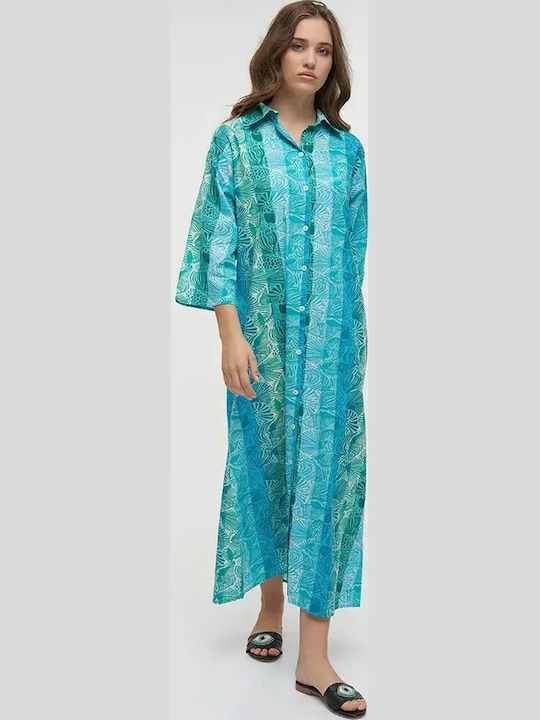 Ble Resort Collection Women's Blue Green Beach Top