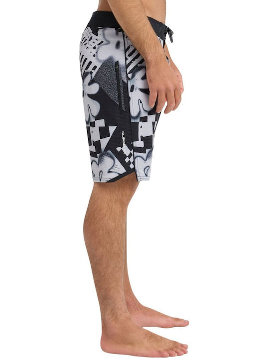 Men's Swimwear Bermuda Black/White with Patterns