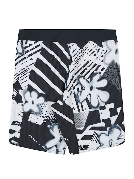Men's Swimwear Bermuda Black/White with Patterns
