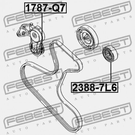 Febest Autotriebwerk Riemen Satz für Audi Q7 2007-2015 Ca 022145276a