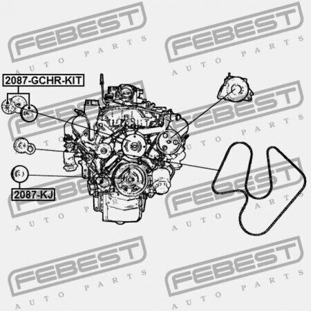 Riemenscheibe Tentioner Jeep Freiheit Liberty 2000-2007 53031045
