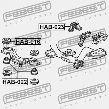 Honda CR-V Rd1 Rückdifferenzialkissen 1996-2001 Gn 50721-sh9-901