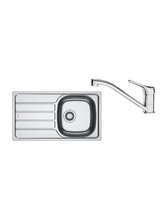 Franke Chiuvetă Bucătărie Drop-In Inox cu Robinet M78xL43.5cm Gri