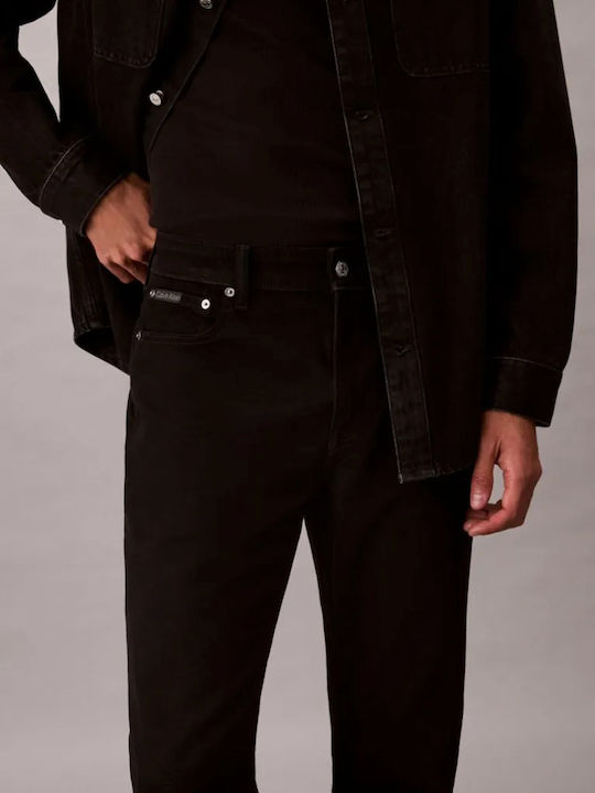 Men's Jeans Pants with Slim Tapered Fit Black