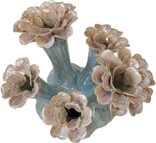 Eurolamp Ceramic Vase Green 26.5x26.5xHcm