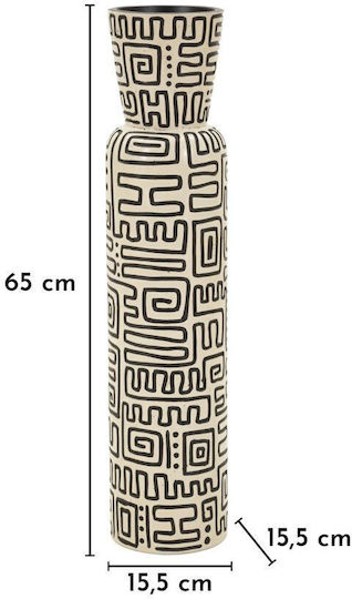 Mauro F Decorative Floor Vase Polyresin Beige