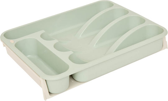 5Five Plastic Drawer Cutlery Holder in Green Color 34x48.5x6cm 5Five Plastic Drawer Cutlery Holder in Green Color 34x48.5x6cm