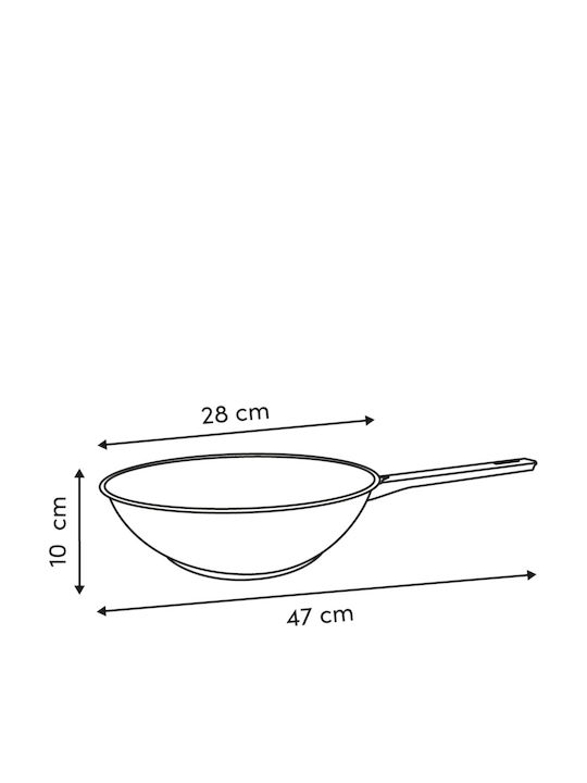 5Five F-v Brilliance Wok από Ανοξείδωτο Ατσάλι 28cm