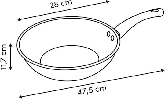 5Five F-v Solstice Wok από Ανοξείδωτο Ατσάλι 28cm