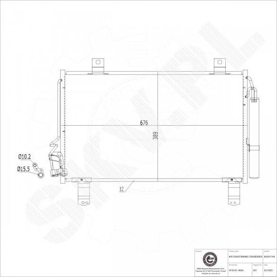 Condensator Climatizare Mazda CX-5 KF0361480A