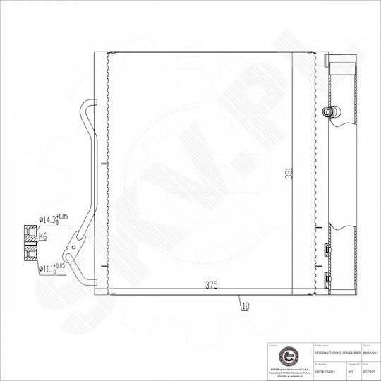 Condensator Aer Condiționat Smart Cabrio Oraș Coupe PentruDoi 0001632v003