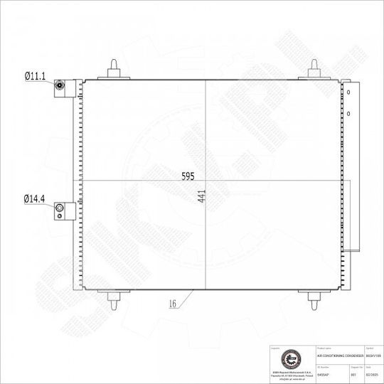 Condensator Climatizare Citroën C8 Săritor Ii Fiat Ulysse Peugeot 807 6455ap