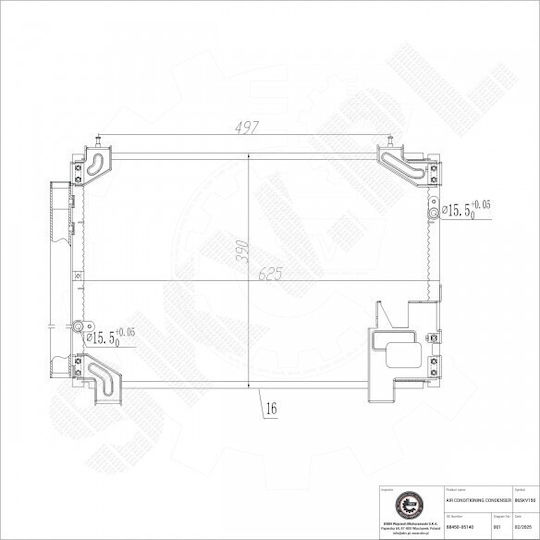 Condensator Climatizare Toyota Avensis Dezumidificator 8845005140