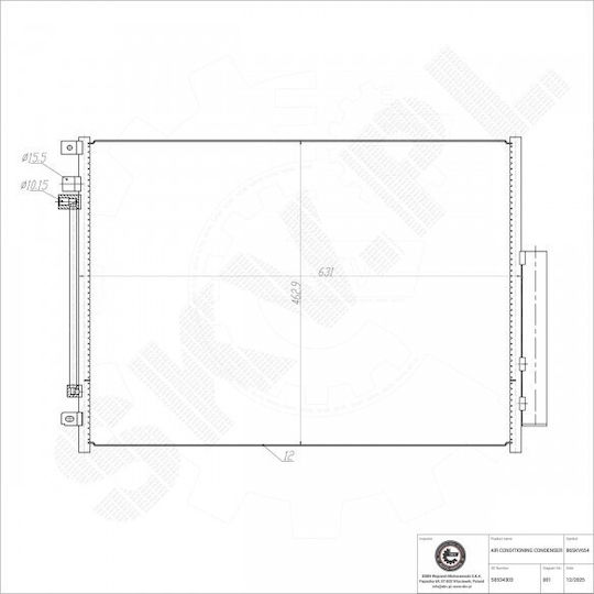 A/C Dryer Alfa Romeo Giulia Stelvio 50534303