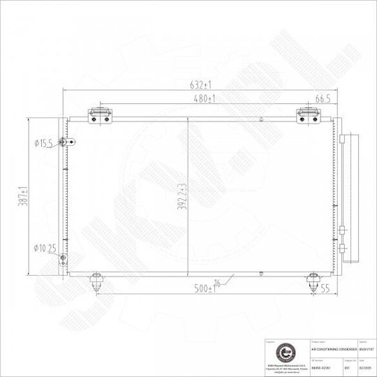 Toyota Corolla Air Conditioning Dryer 8845002261