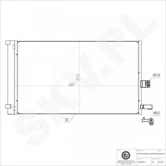 Air Conditioning Condenser for Bmw X3 X4 X5 X6 X7 64539389411