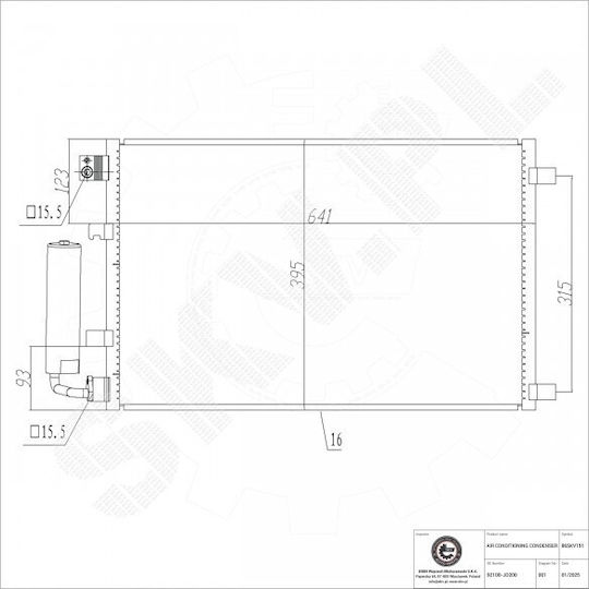 SKV Kompressor Für Nissan Qashqai +2 A/C-Trockner 92100jd200