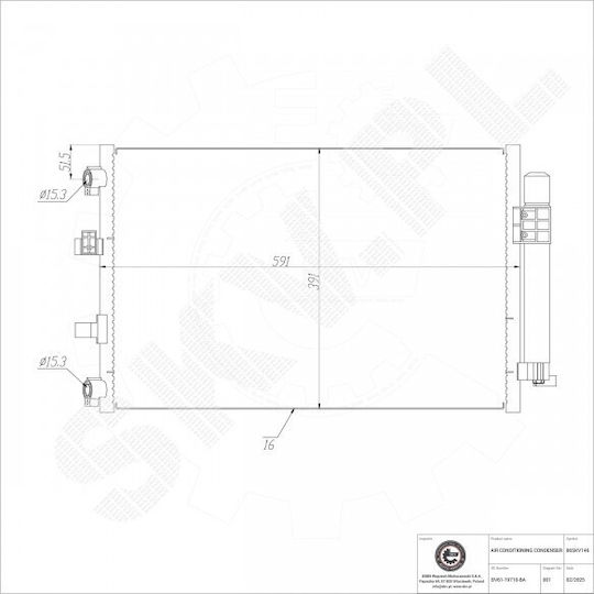 Klimakompressor Ford C-Max II Focus III A/C-Trockner Bv6119710ba