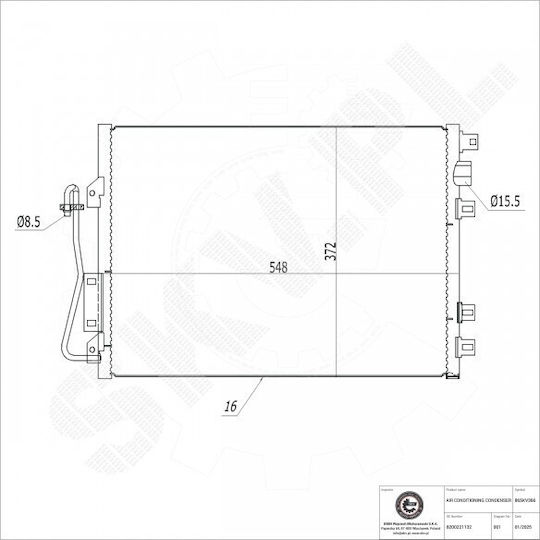 Condensator Climatizare Nissan Kubistar Renault Kangoo Dezumidificator 8200221132