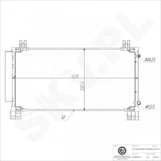 Condensator Climatizare Toyota Yaris Dezumidificator 884600d550