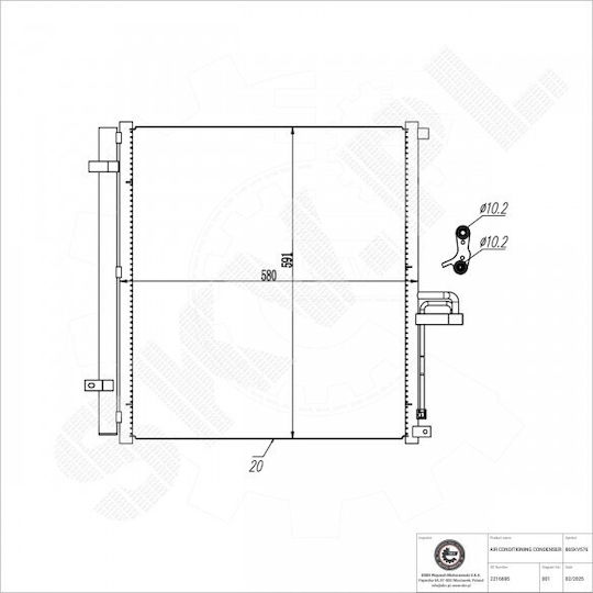 Condensator Climatizare Ford Ranger Dezumidificator 2216695