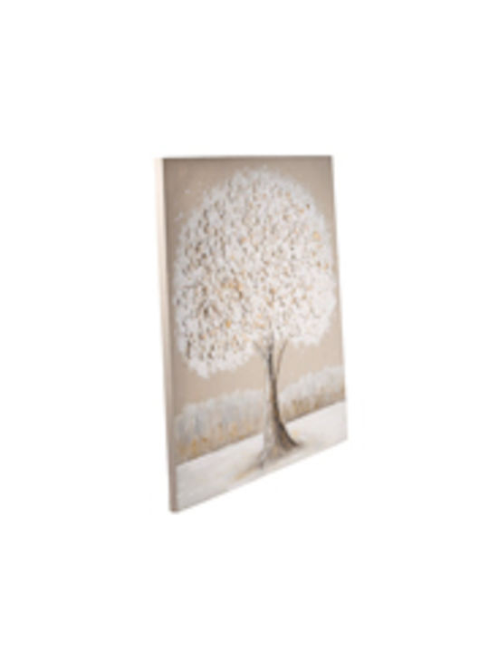 Panou Copac 3D Alb Bej Maro L:100x100cm