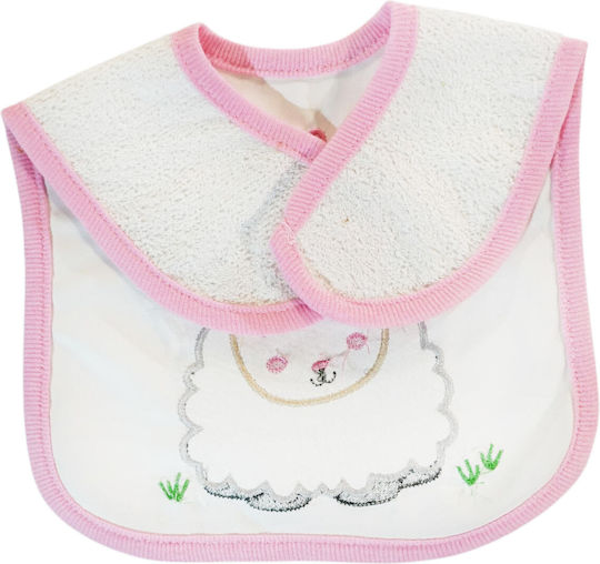 Baby Tone Mother’s Pink Cub Baby Bib Made of 100% Cotton with Hoop & Loop Fastener Mother’s Pink Cub