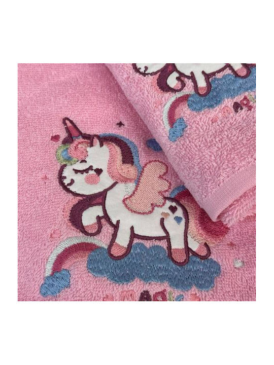 Linea Home Set of Baby Towels 2pcs Unicorn Pink