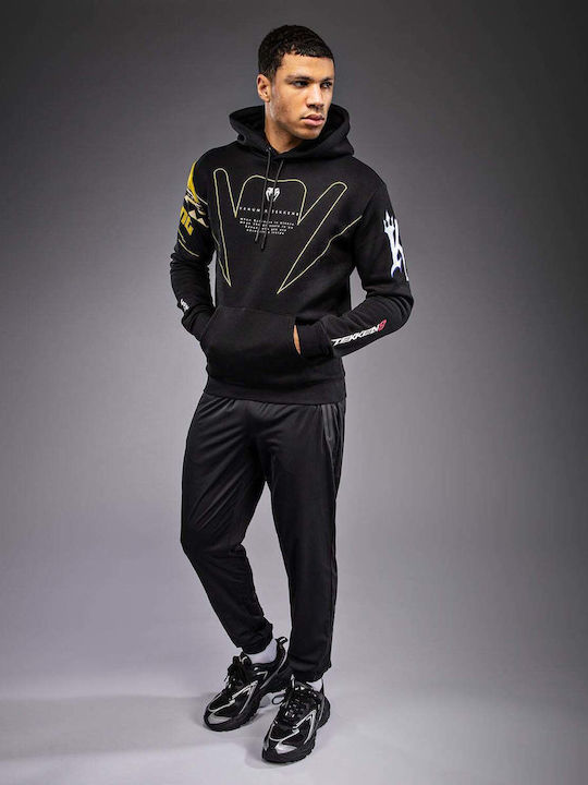 Sweatshirt with Hood King Black/yellow