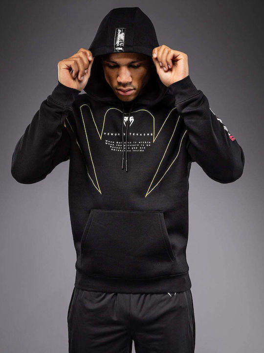 Sweatshirt with Hood King Black/yellow