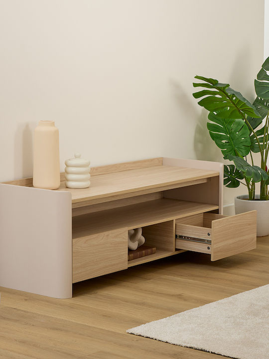 Телевизионни Мебели Roundy Екрю Дължина 40xДълбочина 55xВисочина 120см
