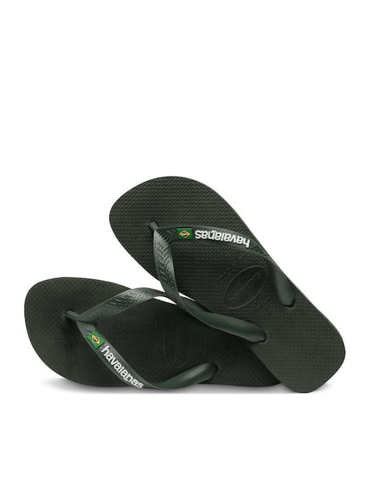Brasil Logo Herren Flip Flops Khaki