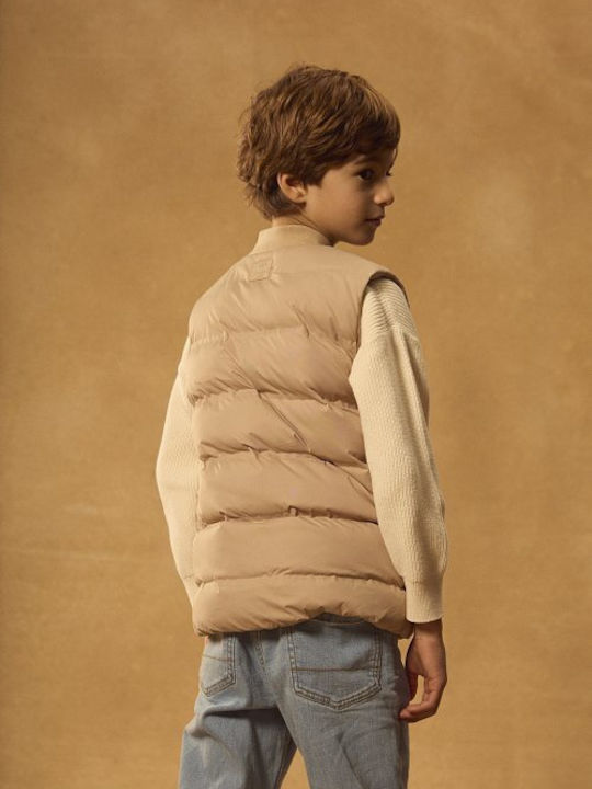 Παιδικό Αθλητικό Μπουφάν Αμάνικο Beige