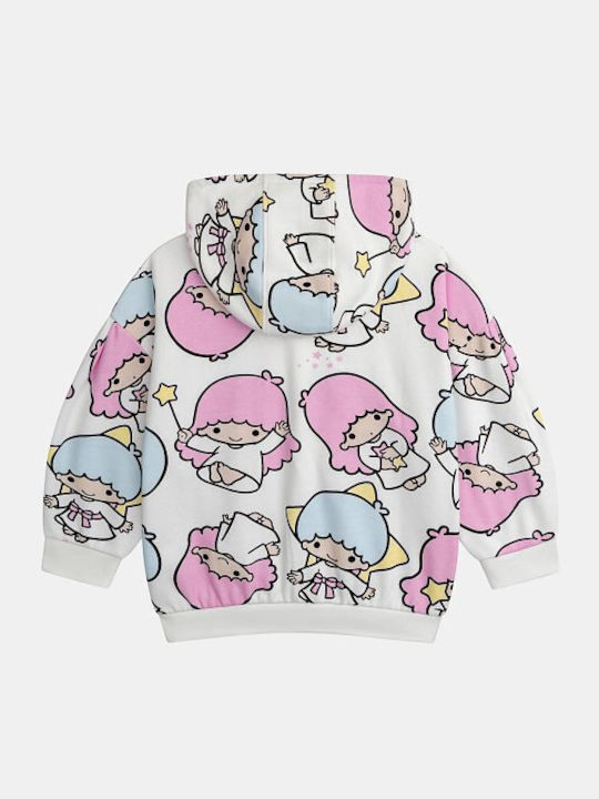 Kids Cardigan Cotton Hooded White