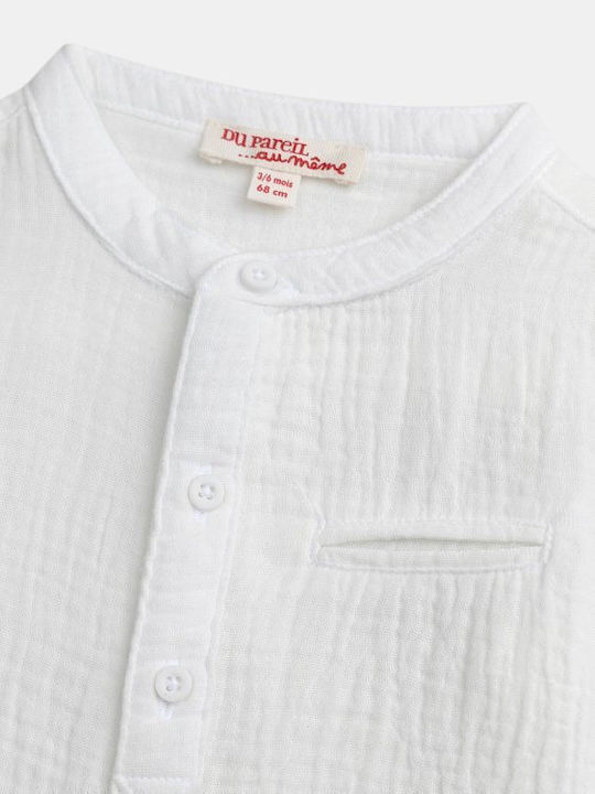 Kids Long-Sleeved White Shirt