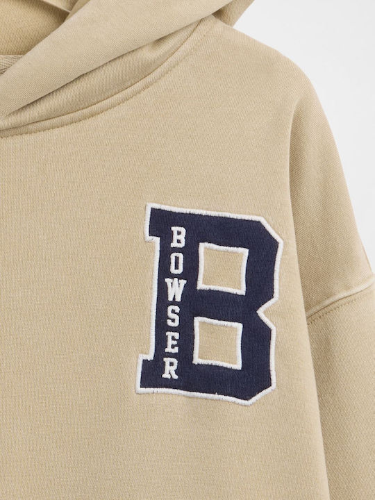 Kids Sweatshirt with Hood and Pockets Khaki