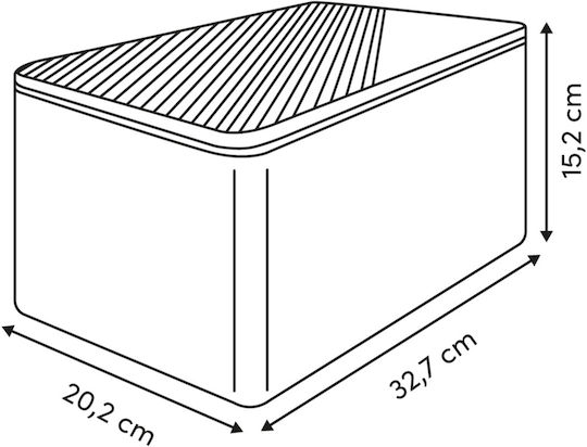 5Five Signature Хлябохранилище с Капак Метална Бяла 33x20x15cm