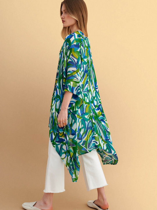Long Women's Kimono Green