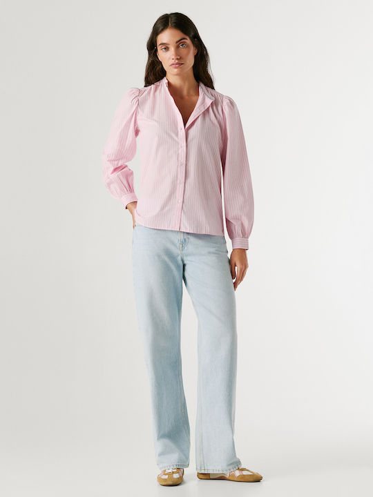 Long Sleeve Women's Denim Shirt Multi