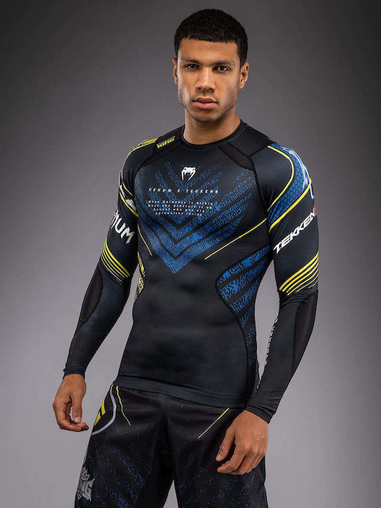 Venum Tricou Pentru Bărbați Cu Mâneci Lungi VENUM-06205-111 Pentru Jiu-Jitsu / MMA Negru