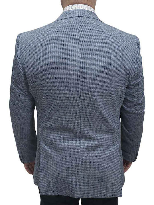 Summer Men’s Suit Jacket with Regular Fit Blue