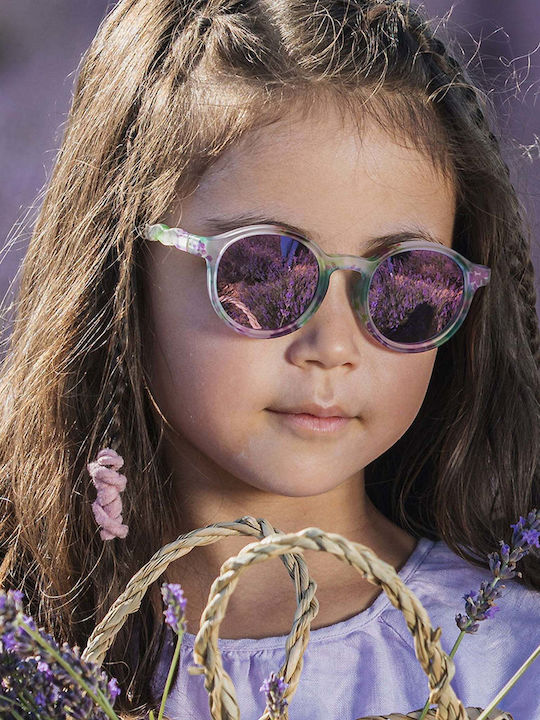 Olivio & Co Classic Oval Kids Sunglasses with Polarized Lens Flowers Multicolour for 3-5 Years