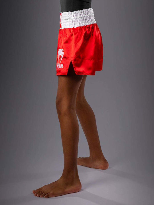 Kinder-Boxershorts Venum Classic Muay Thai Shorts Kinder Feuer Rot