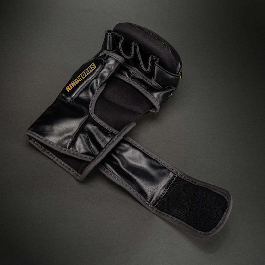 Ringhorns Charger MMA Sparring Gloves Black Gold